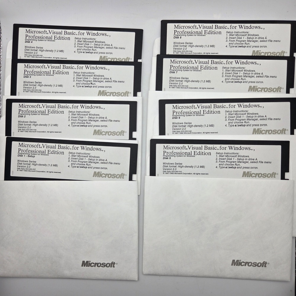 Microsoft Visual Basic for Windows Professional Edition Version 2.0 Floppy Disks